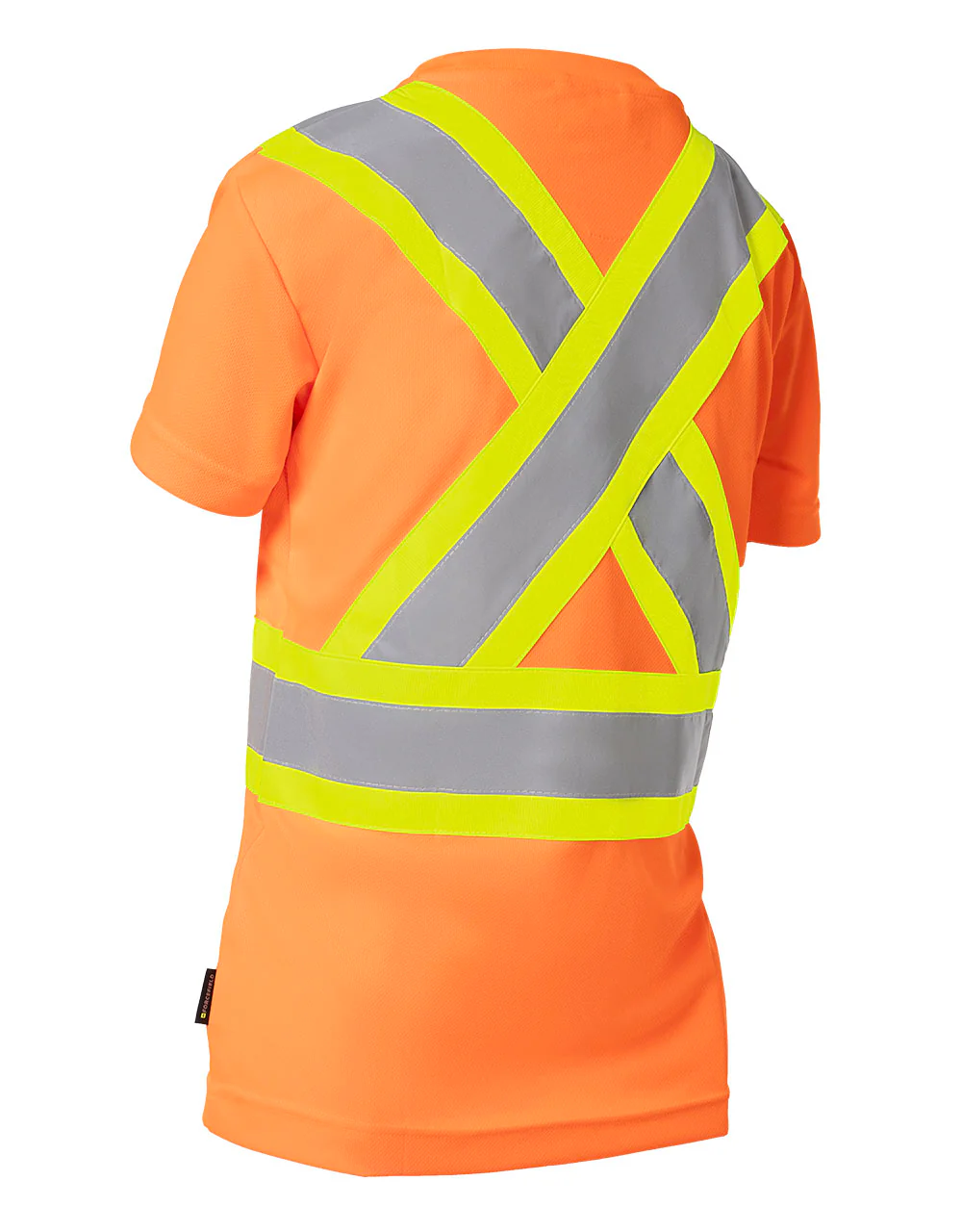 Forcefield Women's Hi Vis Crew Neck Short Sleeve Safety Tee Shirt with Chest Pocket - Image 3