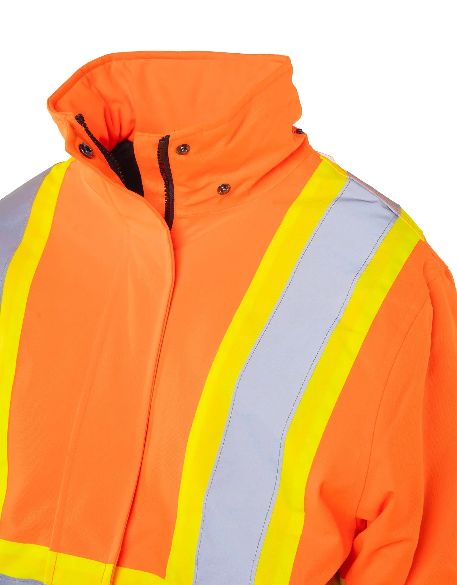 Forcefield Women's Hi-Vis Safety Parka with Detachable Hood - Image 6