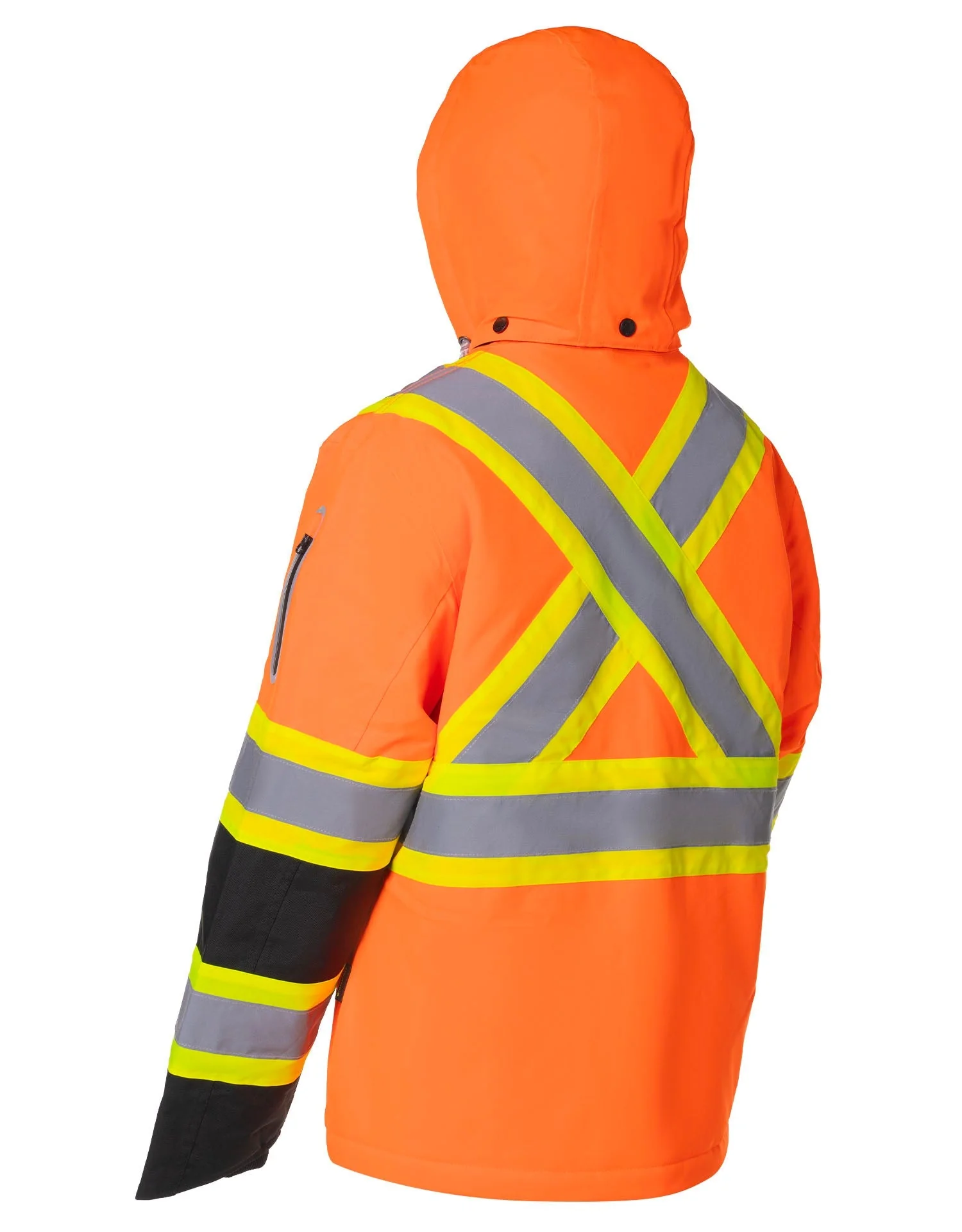 Forcefield Women's Hi-Vis Safety Parka with Detachable Hood - Image 7